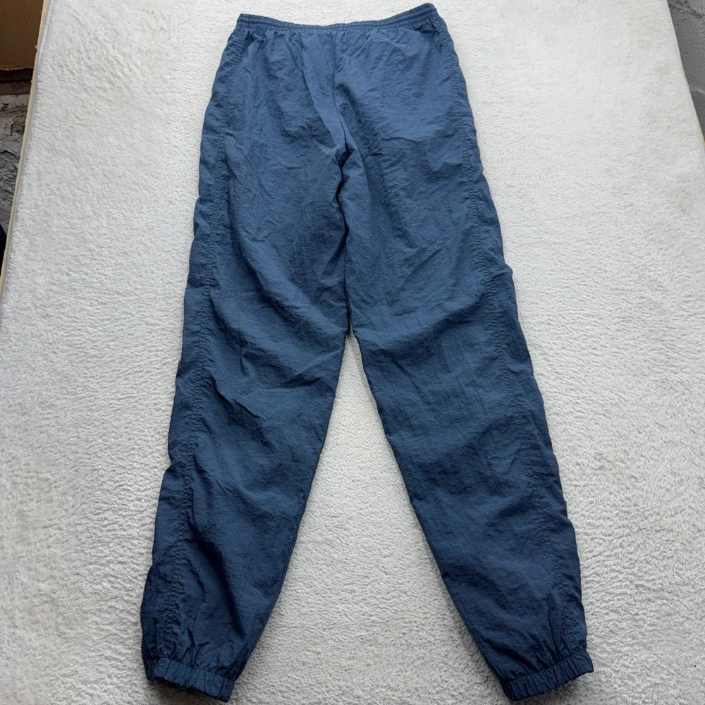 Vintage Nike Windbreaker Track Pants Mens MT Blue Nylon Jersey Lined Zip 90s